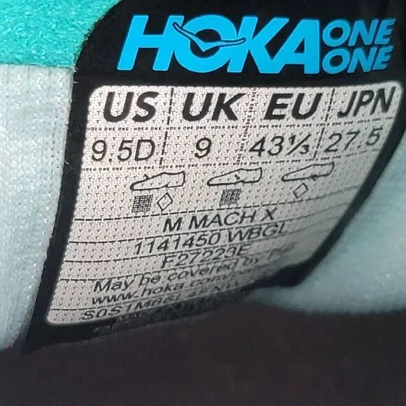 Hoka One One Mach x - Men's running shoes - Size 9.5D - Picture 11 of 11